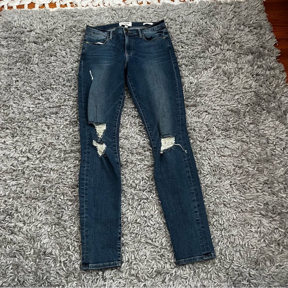 Frame Denim le high skinny jeans size 27
